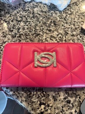 Been Pink Quilted Women’s Wallet with Crystal Logo Accent